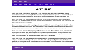 Screenshot of the mock page, there are two horizontal navigations at the top, one under the other. The rest of the page isn't important, but is just lorem ipsum text